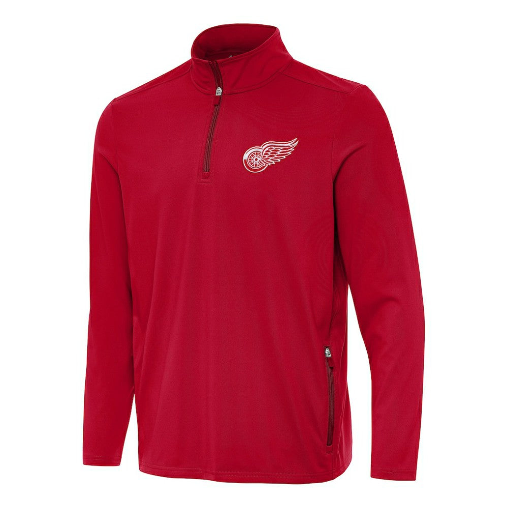 Detroit Red Wings Antigua Perilous Quarter-Zip Sweatshirt - Red Sweatshirts