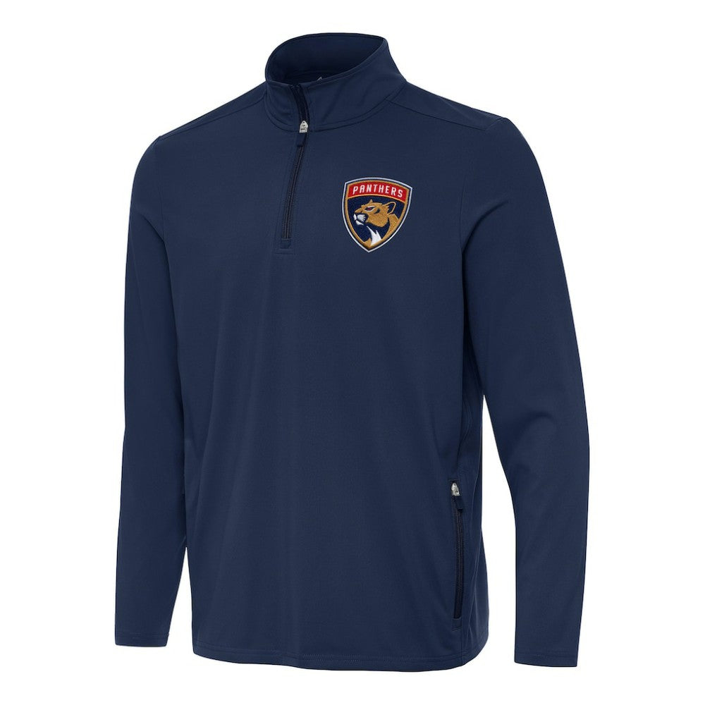 Florida Panthers Antigua Perilous Quarter-Zip Sweatshirt - Navy Sweatshirts
