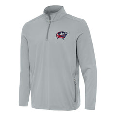 Columbus Blue Jackets Antigua Perilous Quarter-Zip Sweatshirt - Gray Sweatshirts