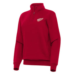 Detroit Red Wings Antigua Women's Victory Quarter-Zip Sweatshirt - Red Sweatshirts
