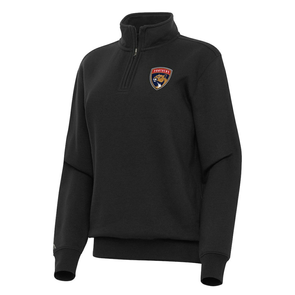 Florida Panthers Antigua Women's Victory Quarter-Zip Sweatshirt - Black Sweatshirts