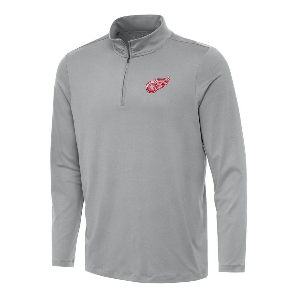 Detroit Red Wings Antigua Reprocess Quarter-Zip Top - Gray Tops