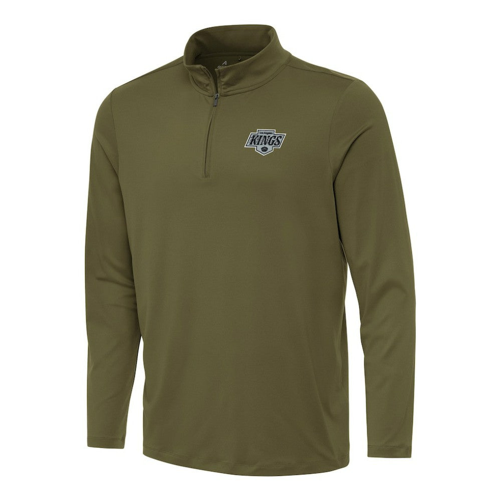 Los Angeles Kings Antigua Reprocess Quarter-Zip Top - Olive Tops