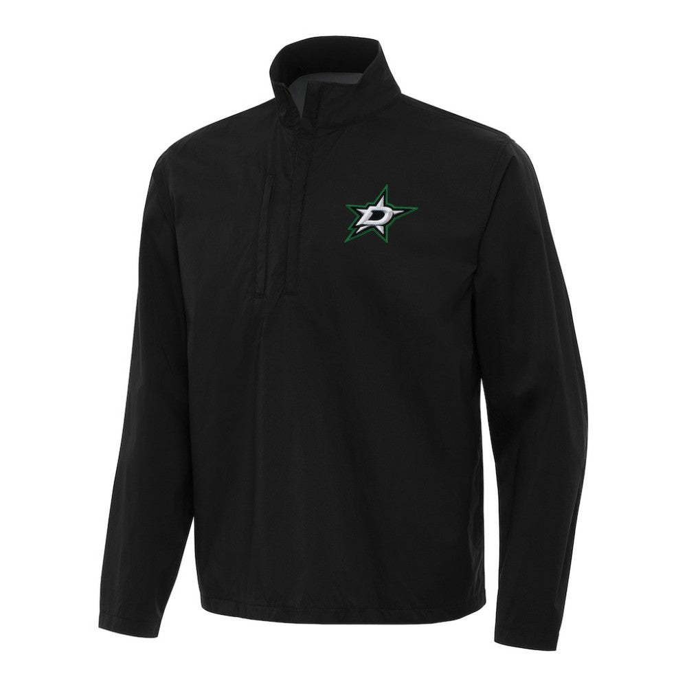 Dallas Stars Antigua Brisk Quarter-Zip Windbreaker - Black