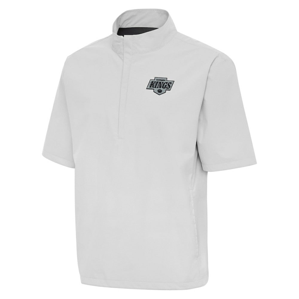 Los Angeles Kings Antigua Brisk Quarter-Zip Windbreaker - Heather Gray