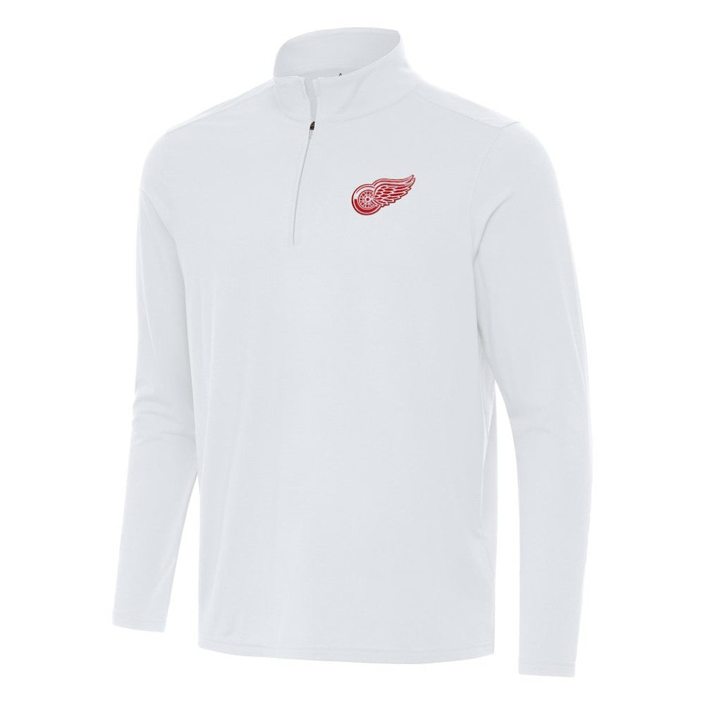 Detroit Red Wings Antigua Intent Quarter-Zip Top - White Tops