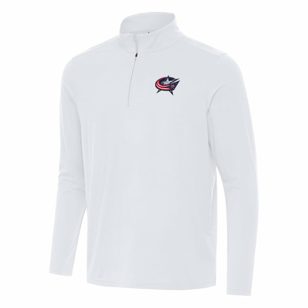 Columbus Blue Jackets Antigua Intent Quarter-Zip Top - White Jackets