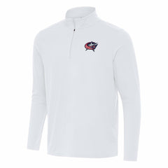 Columbus Blue Jackets Antigua Intent Quarter-Zip Top - White Jackets