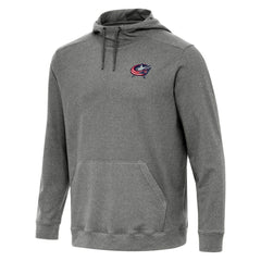 Columbus Blue Jackets Antigua Cloud Pullover Hoodie - Heather Black Hoodies