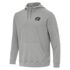 Columbus Blue Jackets Antigua Cloud Pullover Hoodie - Heather Gray Hoodies