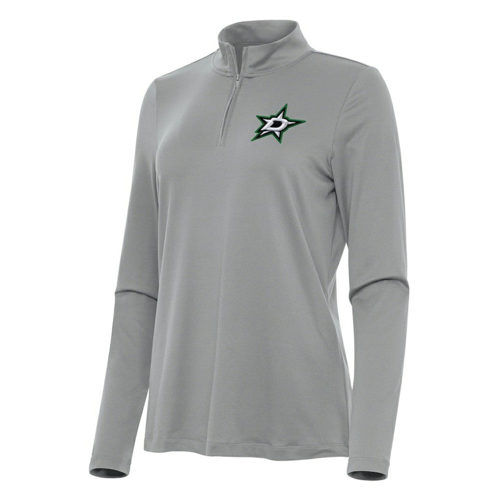Dallas Stars Antigua Women's Reprocess Quarter-Zip Top - Gray Tops
