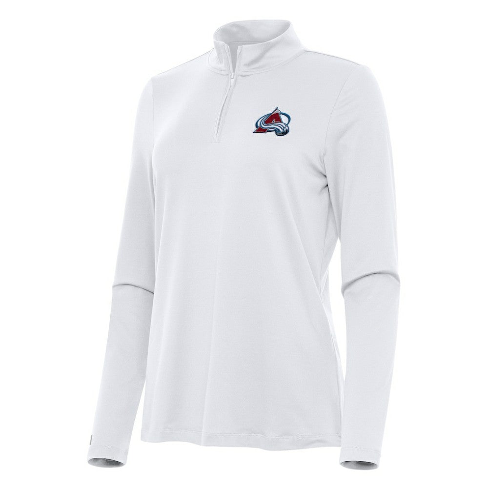 Colorado Avalanche Antigua Women's Reprocess Quarter-Zip Top - White Tops