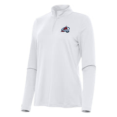 Colorado Avalanche Antigua Women's Reprocess Quarter-Zip Top - White Tops