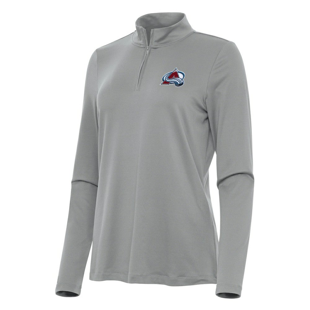 Colorado Avalanche Antigua Women's Reprocess Quarter-Zip Top - Gray Tops