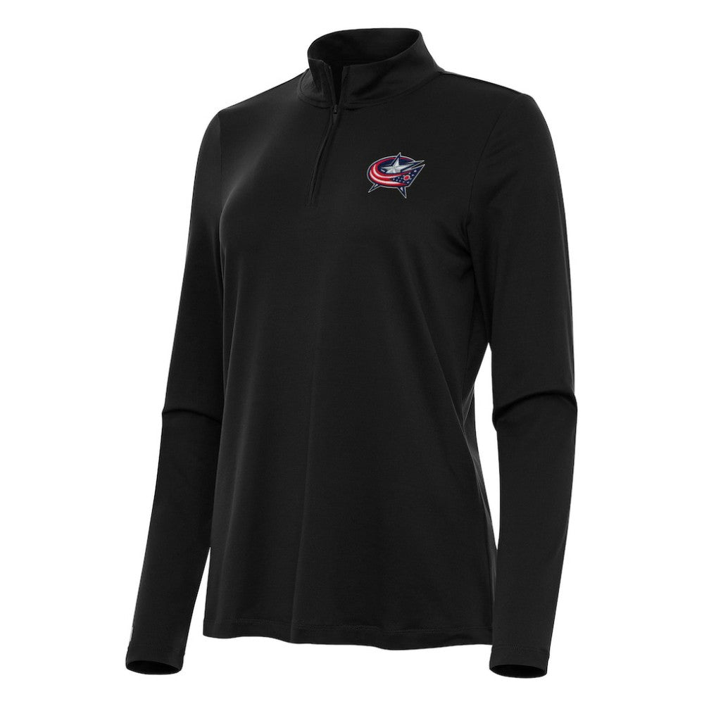 Columbus Blue Jackets Antigua Women's Reprocess Quarter-Zip Top - Black Jackets