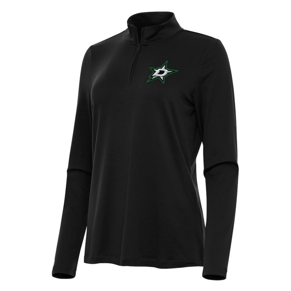 Dallas Stars Antigua Women's Reprocess Quarter-Zip Top - Black Tops