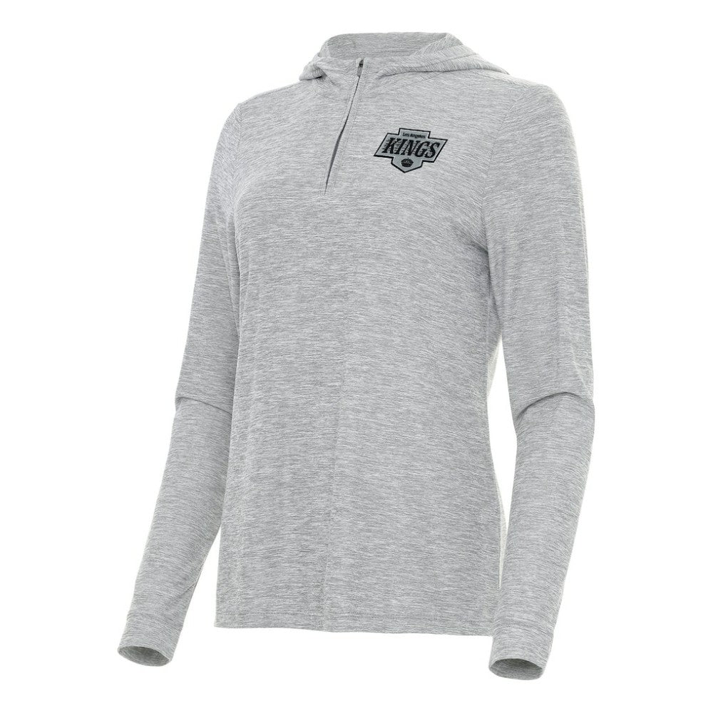 Los Angeles Kings Antigua Women's Daybreak Quarter-Zip Hoodie - Heather Gray Hoodies