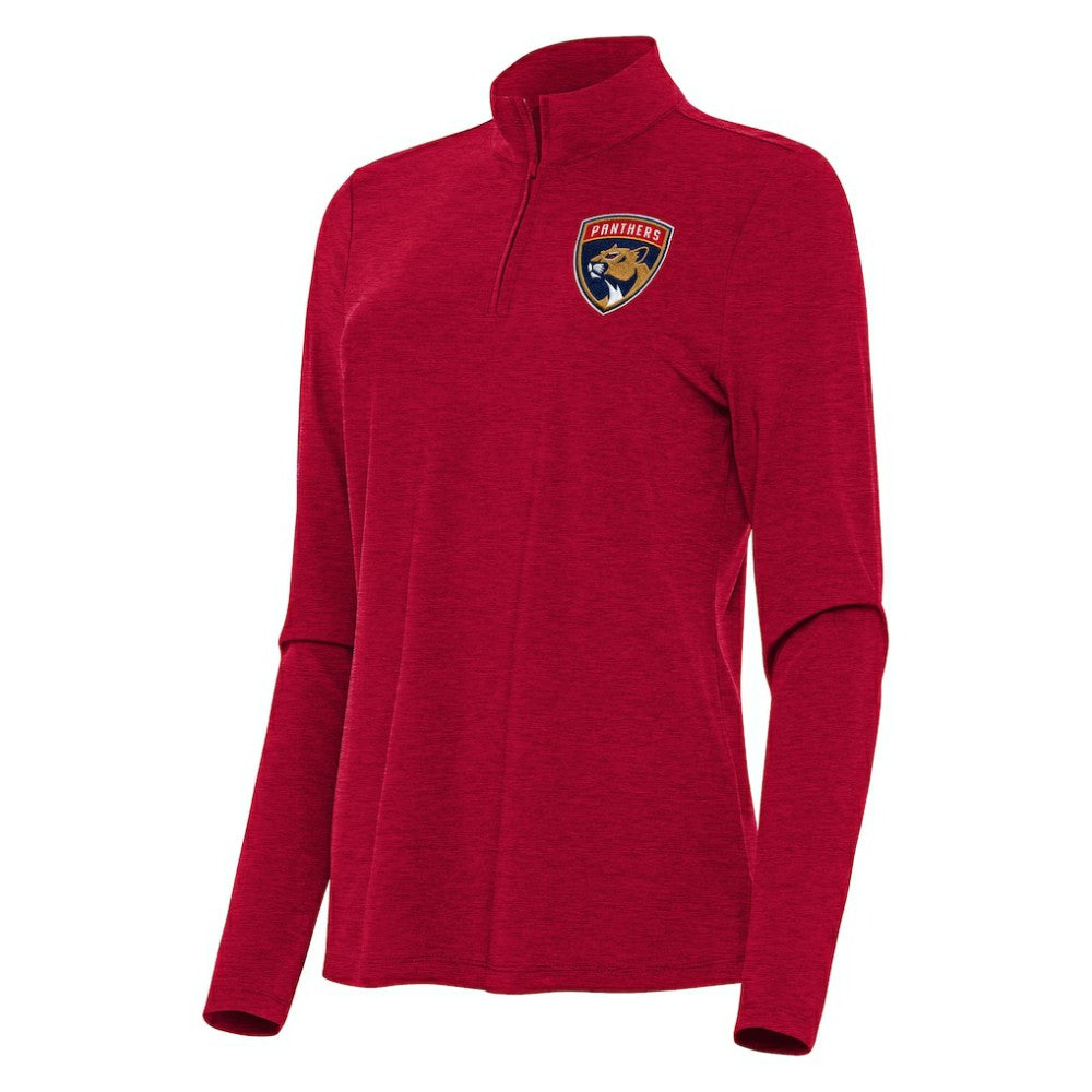 Florida Panthers Antigua Women's Bright Quarter-Zip Top - Heather Red Tops