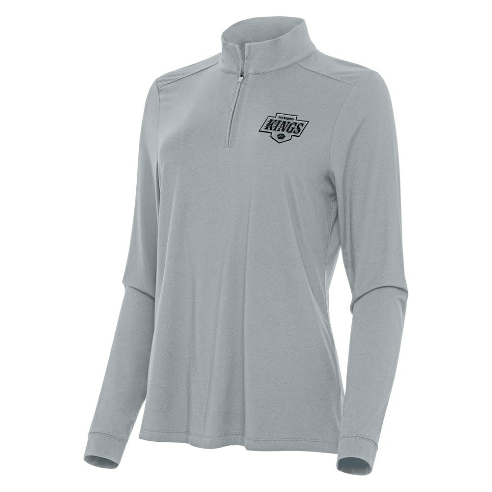Los Angeles Kings Antigua Women's Intent Quarter-Zip Top - Gray Tops