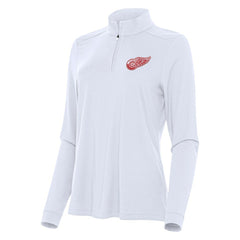 Detroit Red Wings Antigua Women's Intent Quarter-Zip Top - White Tops