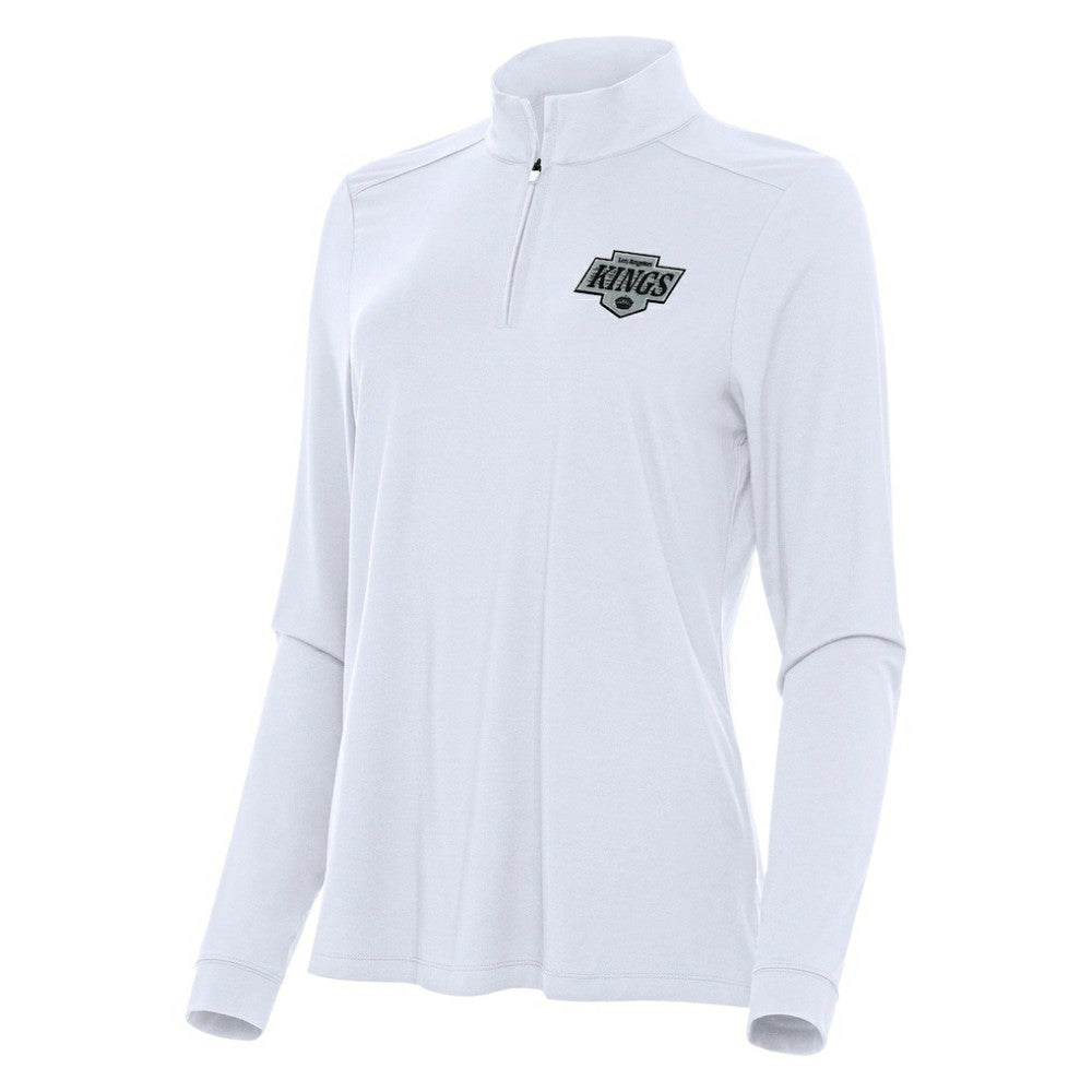 Los Angeles Kings Antigua Women's Intent Quarter-Zip Top - White Tops
