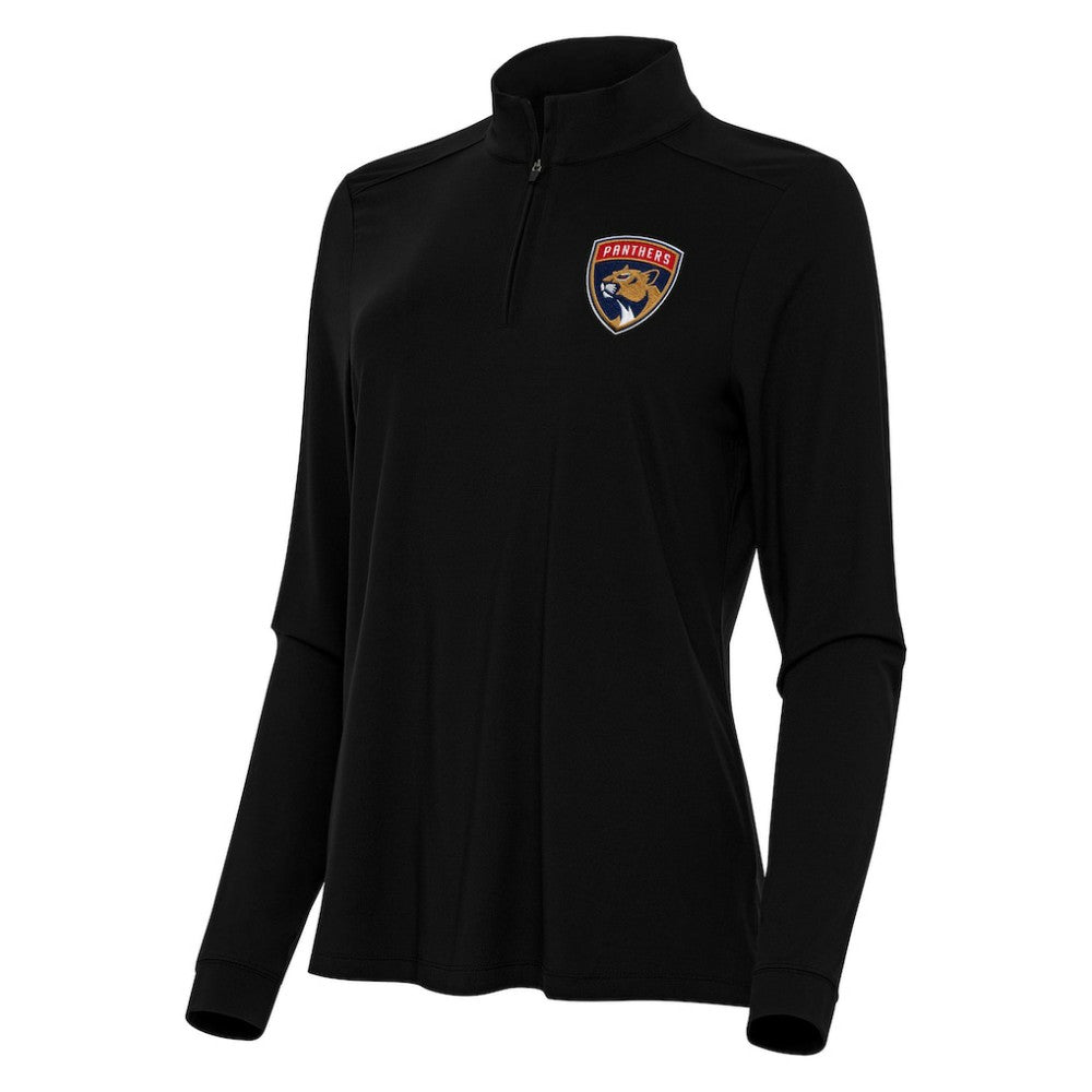 Florida Panthers Antigua Women's Intent Quarter-Zip Top - Black Tops