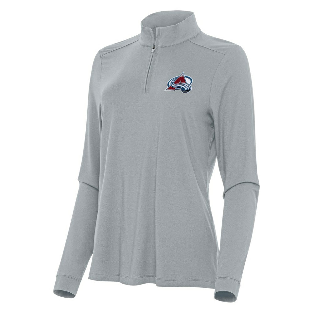 Colorado Avalanche Antigua Women's Intent Quarter-Zip Top - Gray Tops