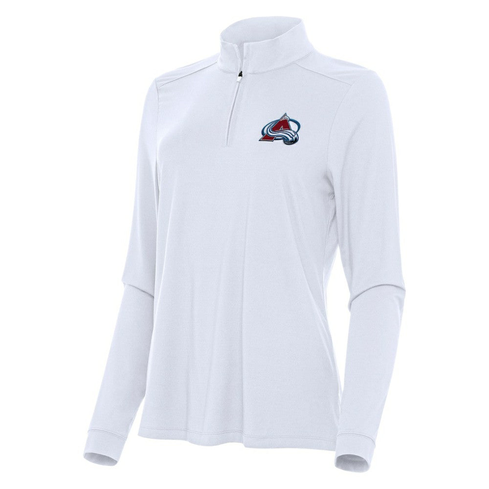 Colorado Avalanche Antigua Women's Intent Quarter-Zip Top - White Tops