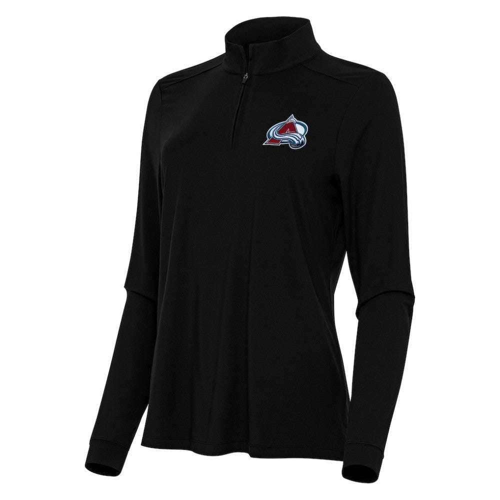 Colorado Avalanche Antigua Women's Intent Quarter-Zip Top - Black Tops