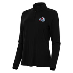 Colorado Avalanche Antigua Women's Intent Quarter-Zip Top - Black Tops