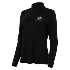 Dallas Stars Antigua Women's Intent Quarter-Zip Top - Black Tops