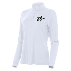 Dallas Stars Antigua Women's Intent Quarter-Zip Top - White Tops