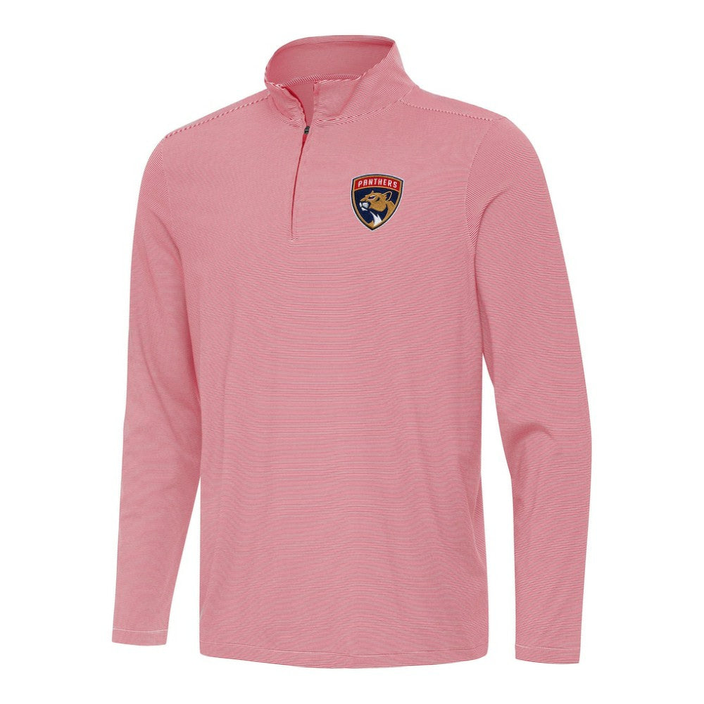 Florida Panthers Antigua Twine Quarter-Zip Top - Red Tops