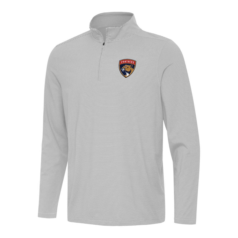 Florida Panthers Antigua Twine Quarter-Zip Top - Gray Tops