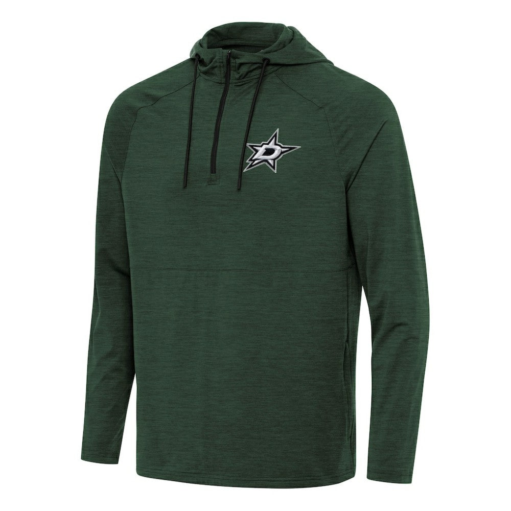 Dallas Stars Antigua Spikes Quarter-Zip Hoodie - Hunter Green Hoodies
