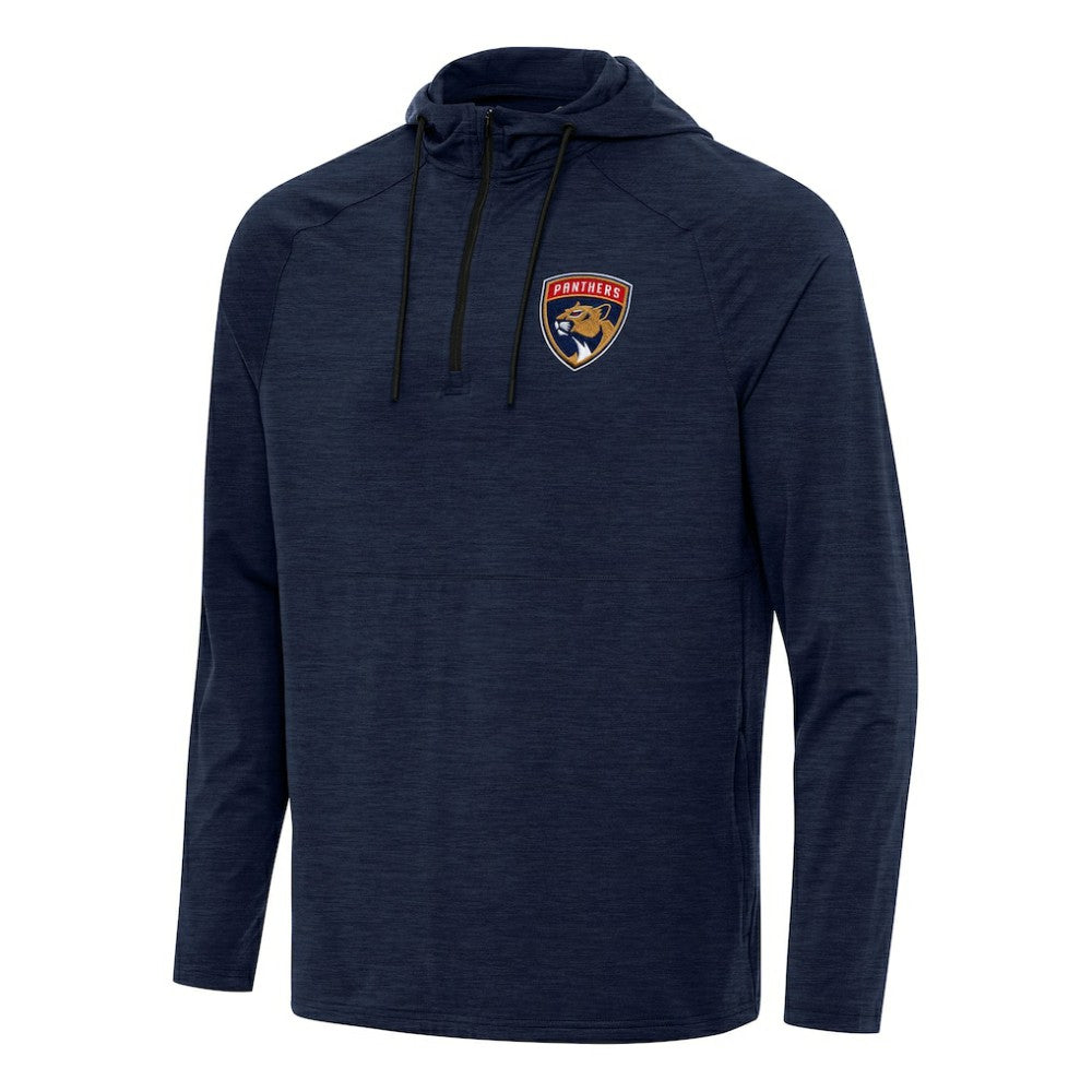 Florida Panthers Antigua Spikes Quarter-Zip Hoodie - Heather Navy Hoodies