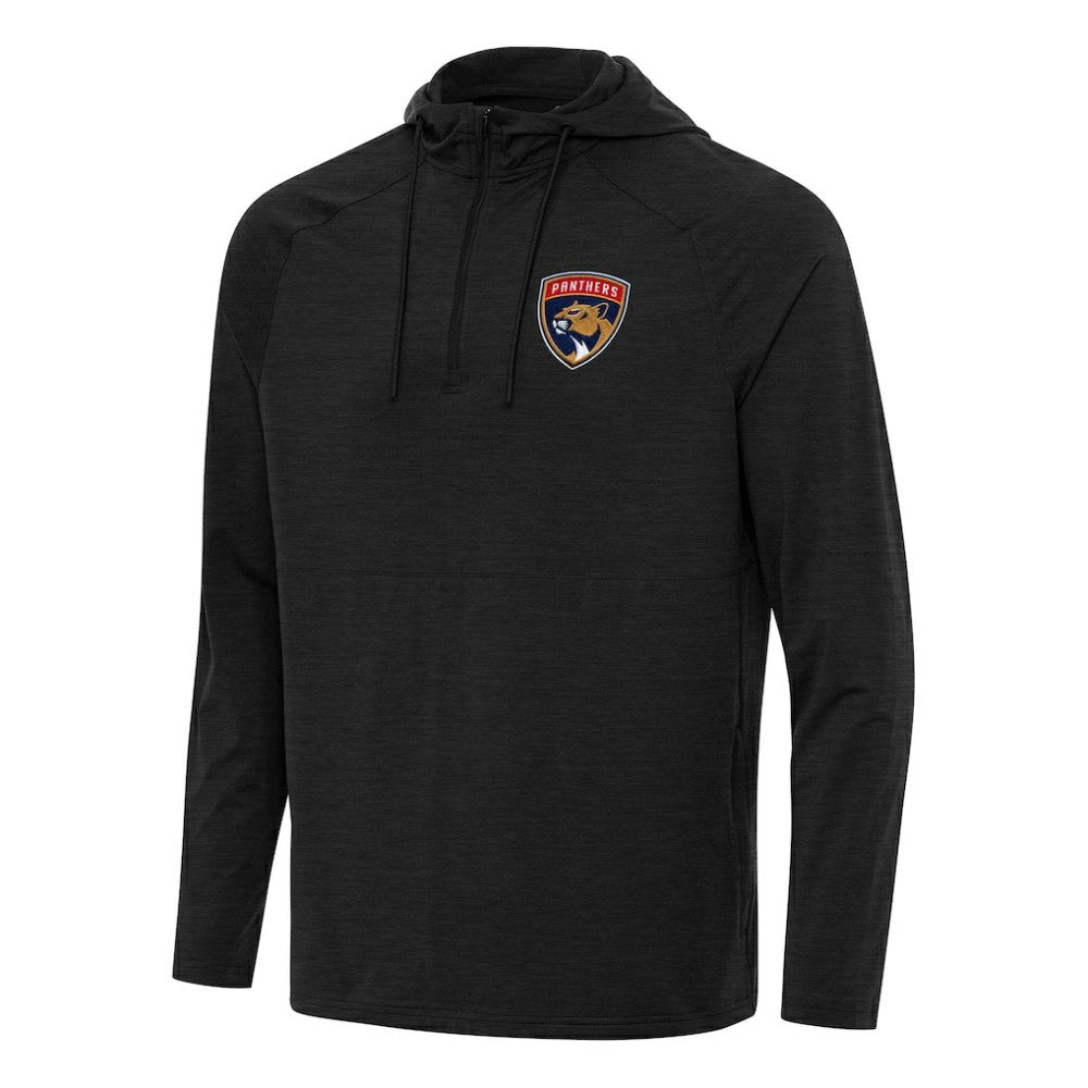 Florida Panthers Antigua Spikes Quarter-Zip Hoodie - Heather Black Hoodies