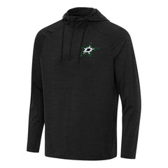 Dallas Stars Antigua Spikes Quarter-Zip Hoodie - Heather Black Hoodies