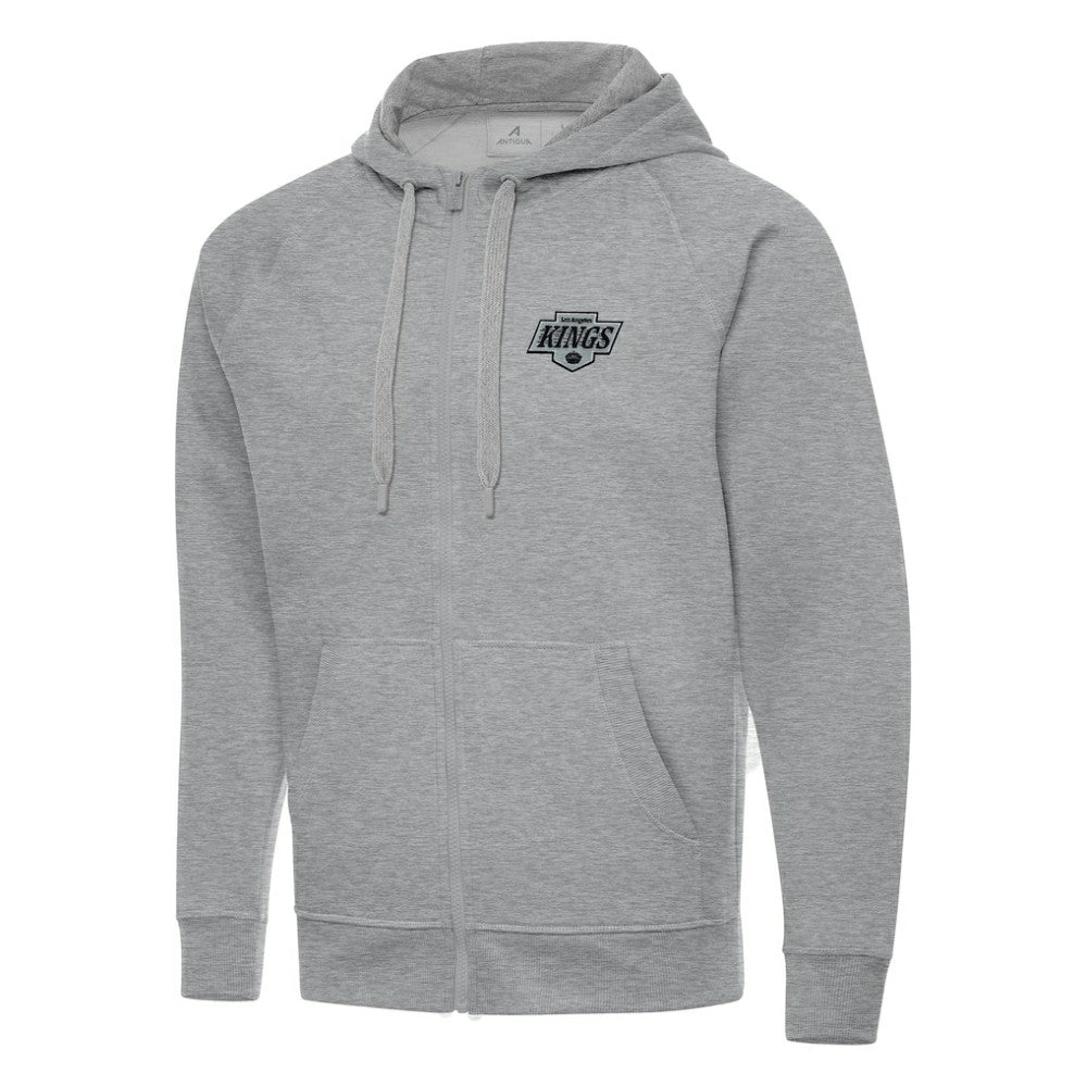Los Angeles Kings Antigua Big & Tall Victory Full-Zip Hoodie - Heather Gray Hoodies
