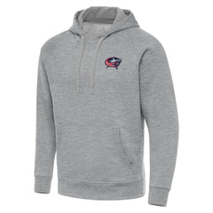 Columbus Blue Jackets Antigua Big & Tall Victory Pullover Hoodie - Heather Gray Hoodies
