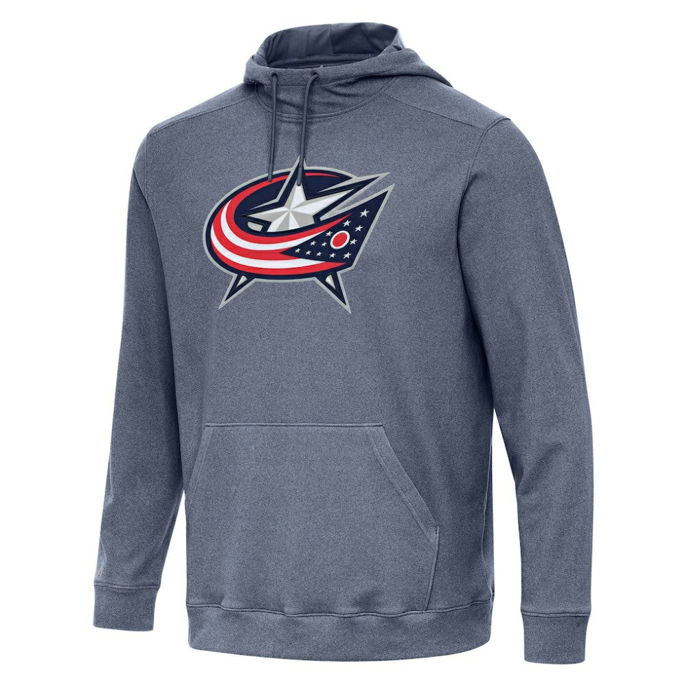 Columbus Blue Jackets Antigua Cloud Pullover Hoodie - Heather Navy Hoodies