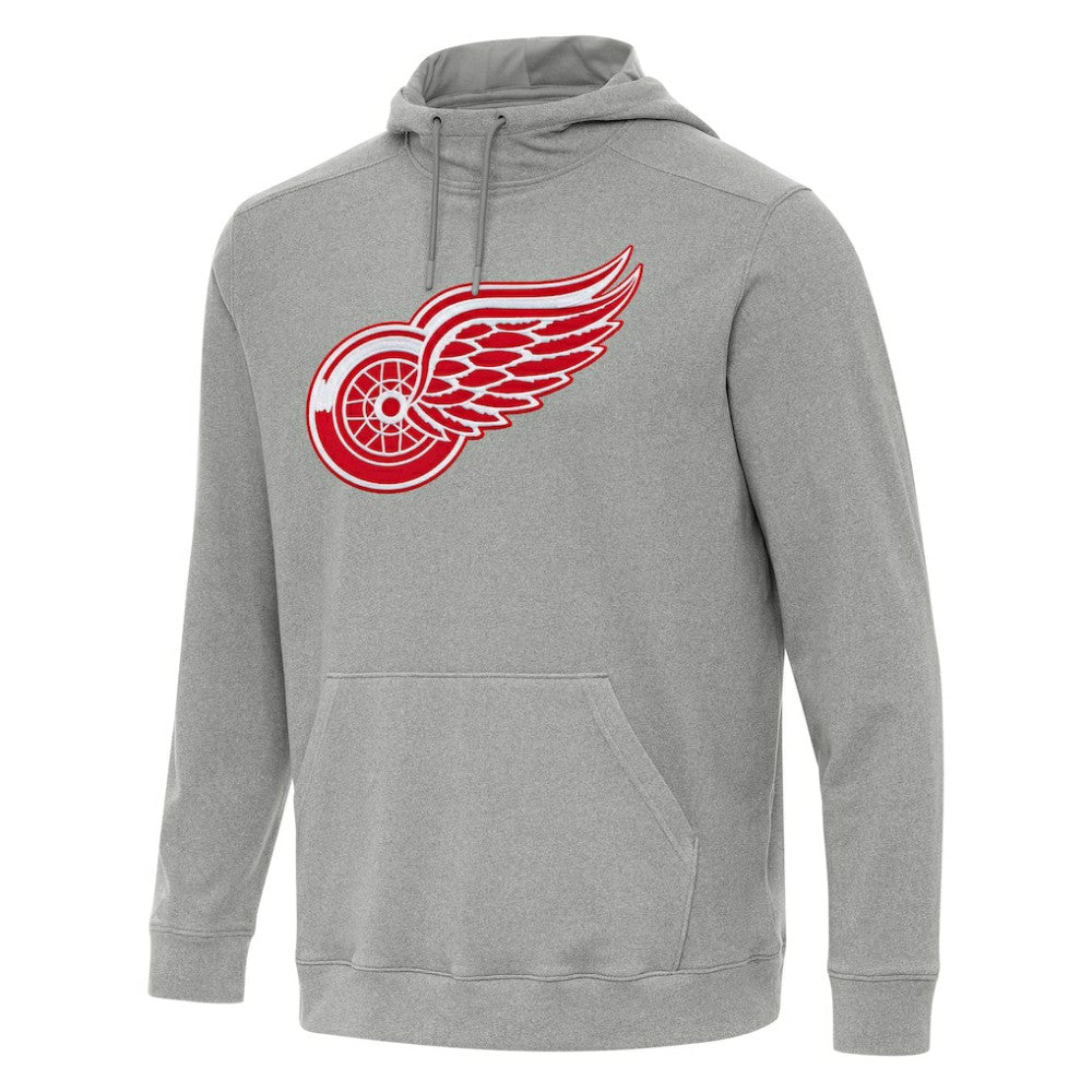 Detroit Red Wings Antigua Cloud Pullover Hoodie - Heather Gray Hoodies