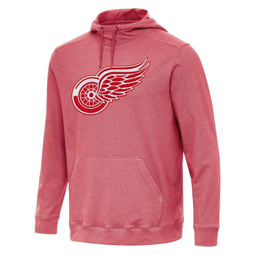 Detroit Red Wings Antigua Cloud Pullover Hoodie - Heather Red Hoodies