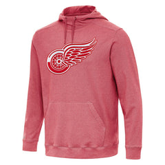 Detroit Red Wings Antigua Cloud Pullover Hoodie - Heather Red Hoodies