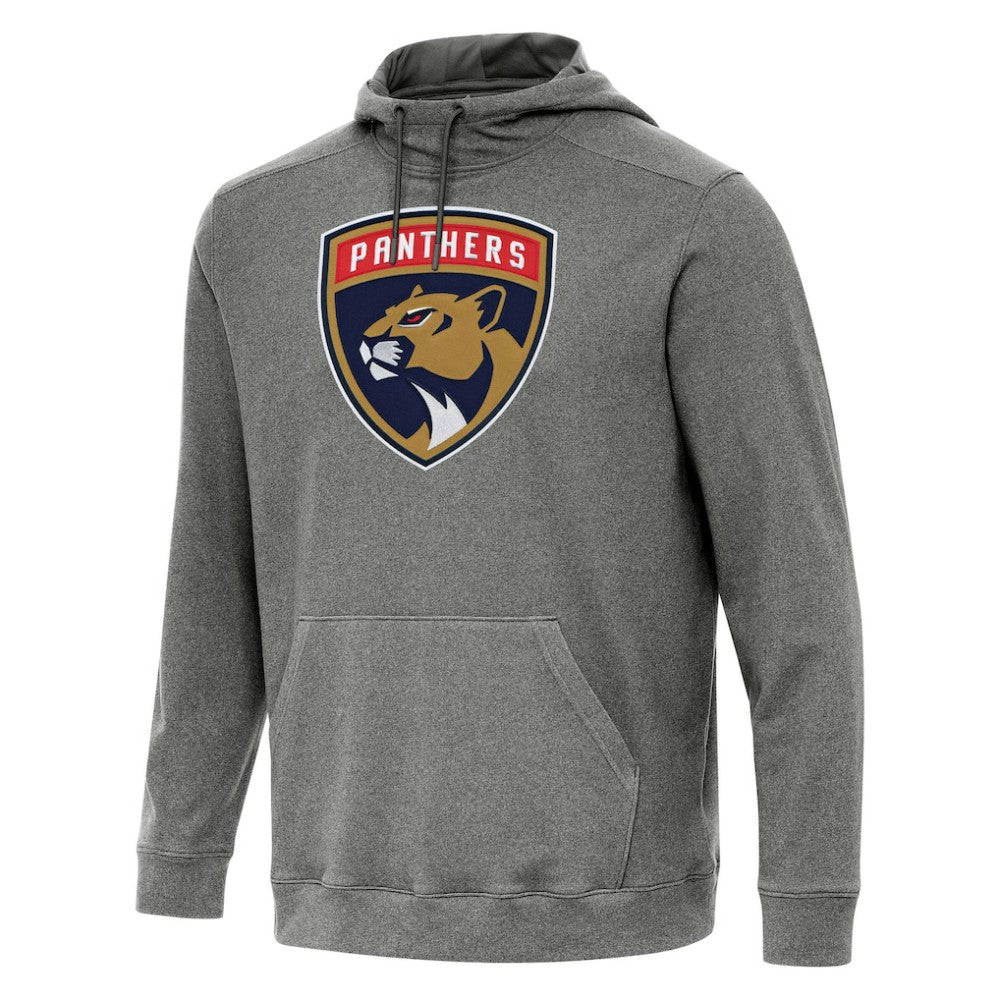 Florida Panthers Antigua Cloud Pullover Hoodie - Heather Black Hoodies