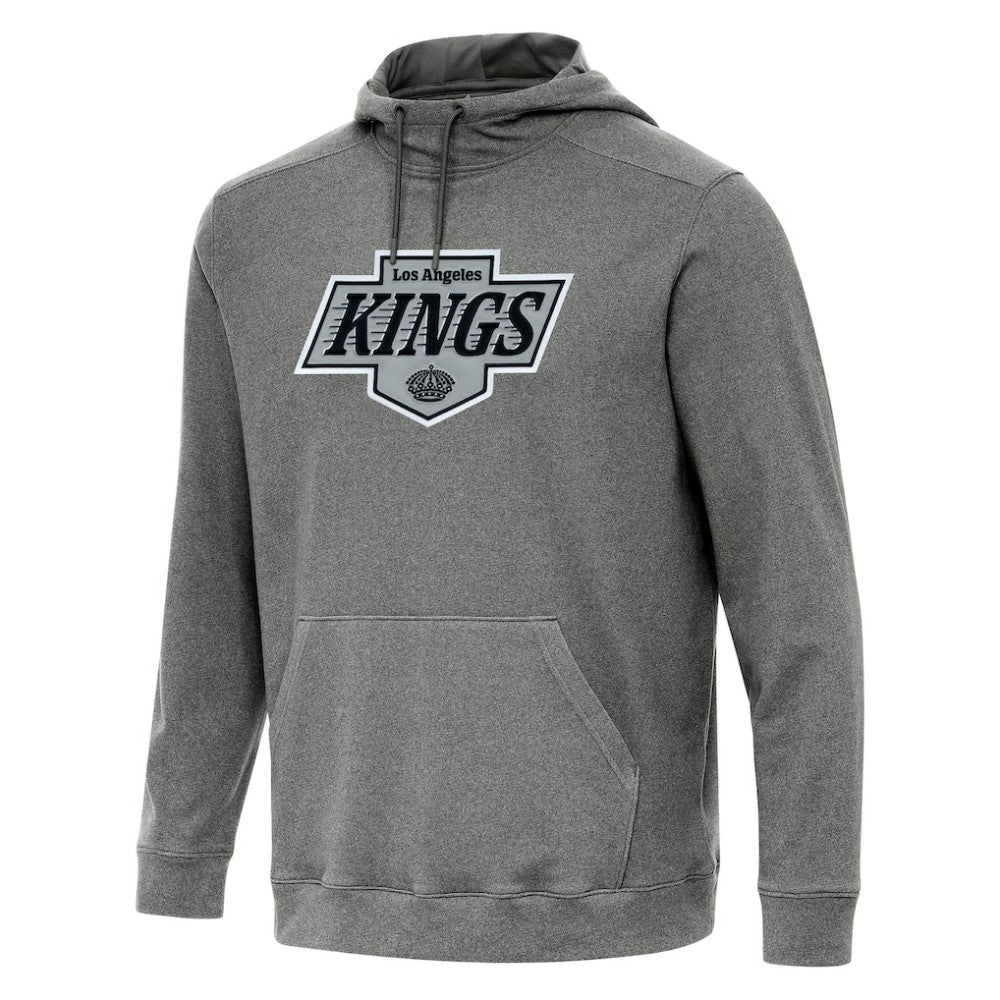 Los Angeles Kings Antigua Cloud Pullover Hoodie - Heather Black Hoodies