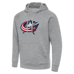 Columbus Blue Jackets Antigua Big & Tall Victory Pullover Hoodie - Heather Gray Hoodies