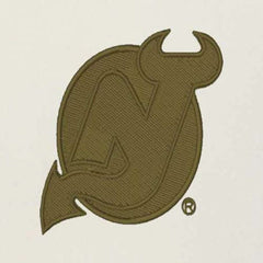 New Jersey Devils Antigua Intrepid Sand Raglan Long Sleeve Hoodie T-Shirt - Cream/Olive T-shirts