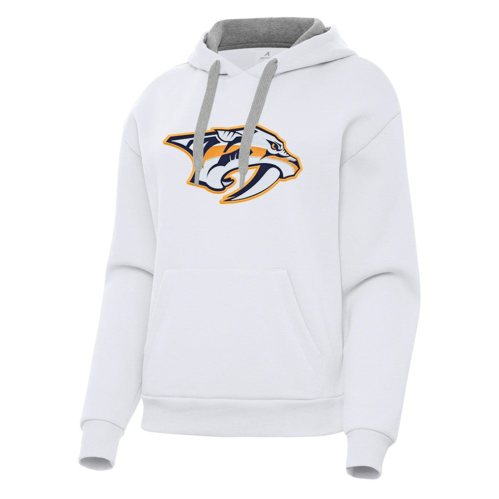 Nashville Predators Antigua Women's Victory Pullover Hoodie - White Hoodies