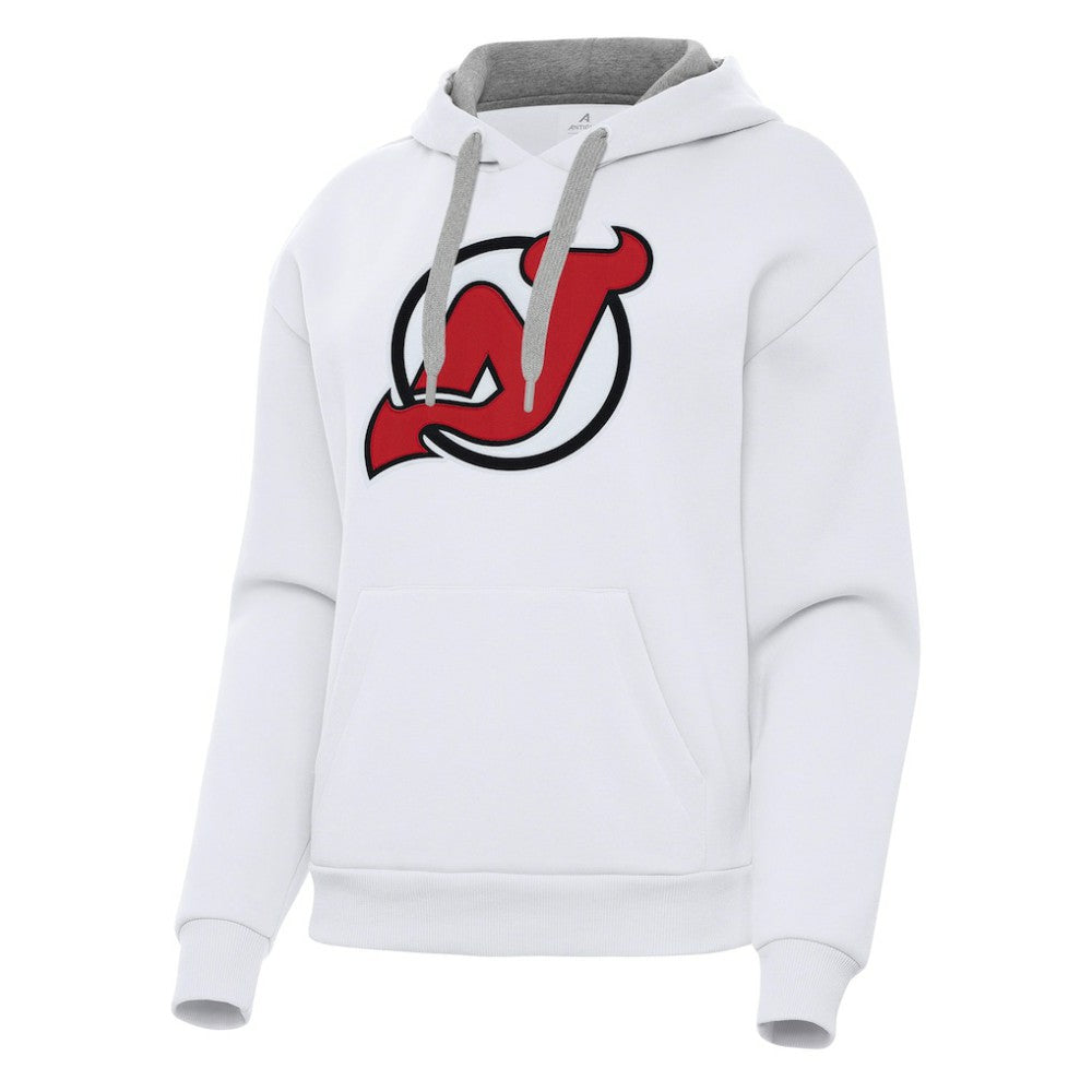 New Jersey Devils Antigua Women's Victory Pullover Hoodie - White Jerseys